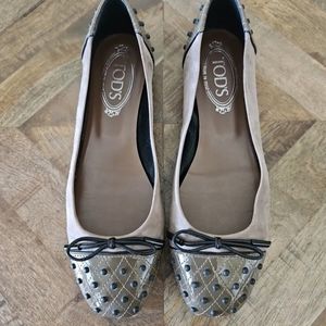 Tod’s Suede/Leather Ballet Flat Shoes Size 38